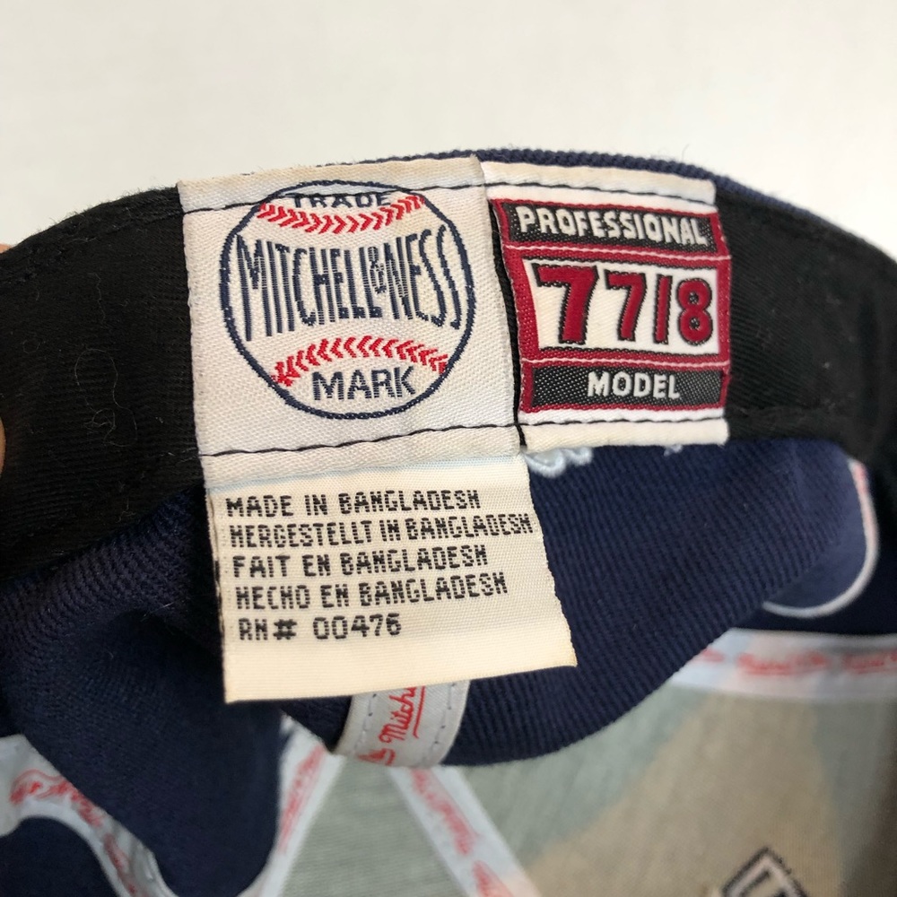 MITCHELL & NESS | BLUE MN SPLASH FITTED CAP |7 7/8 - Picture 8 of 8